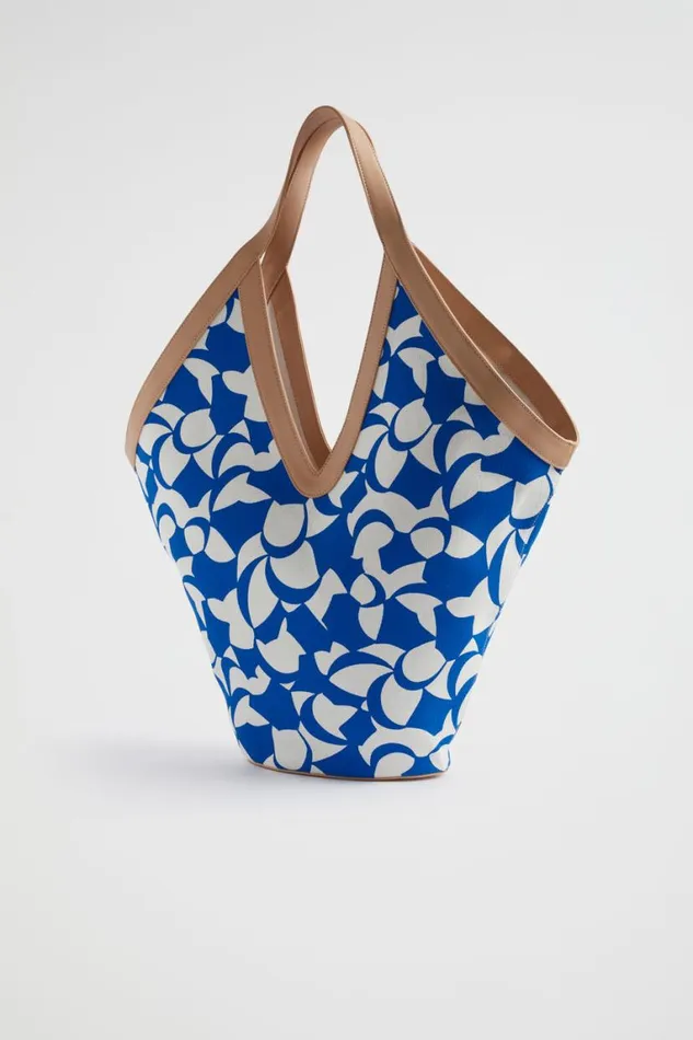 Seed Heritage Beach Bags Printed Canvas Tote Deep Ocean Abstract 8211 Woman