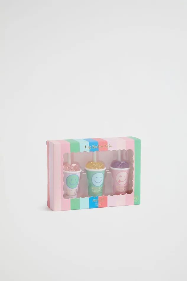 Seed Heritage Beauty Lips and Nails Rainbow Emoji Lip Balm Trio Multi 8211 Girl