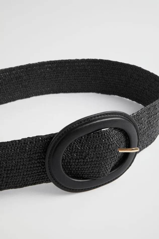 Seed Heritage Belts Ayla Woven Stretch Belt Black 8211 Woman