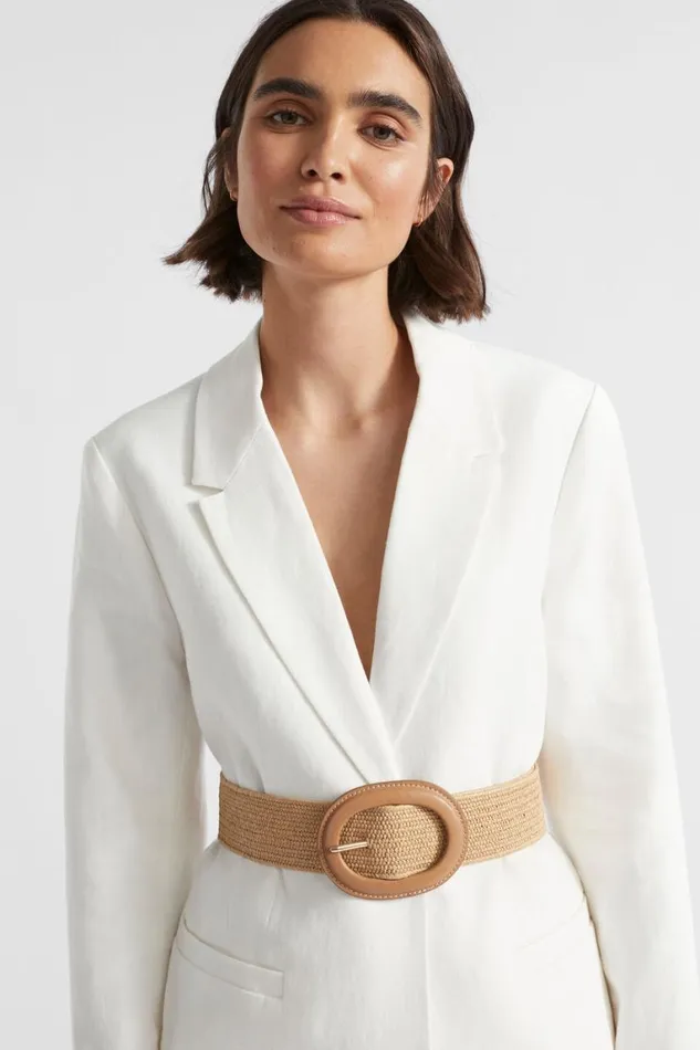 Seed Heritage Belts Ayla Woven Stretch Belt Natural 8211 Woman