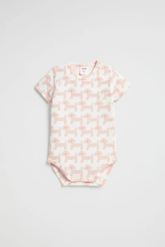 Seed Heritage Bodysuits and Onesies Poodle Bodysuit Canvas 8211 Newborn