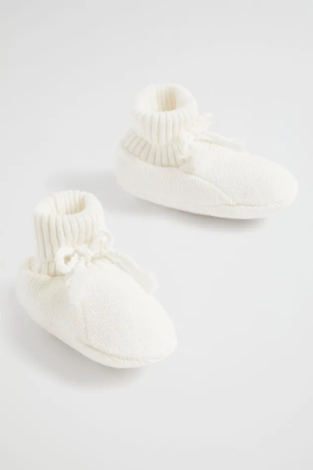 Seed Heritage Booties Core Knitted Booties Nb Canvas 8211 Newborn