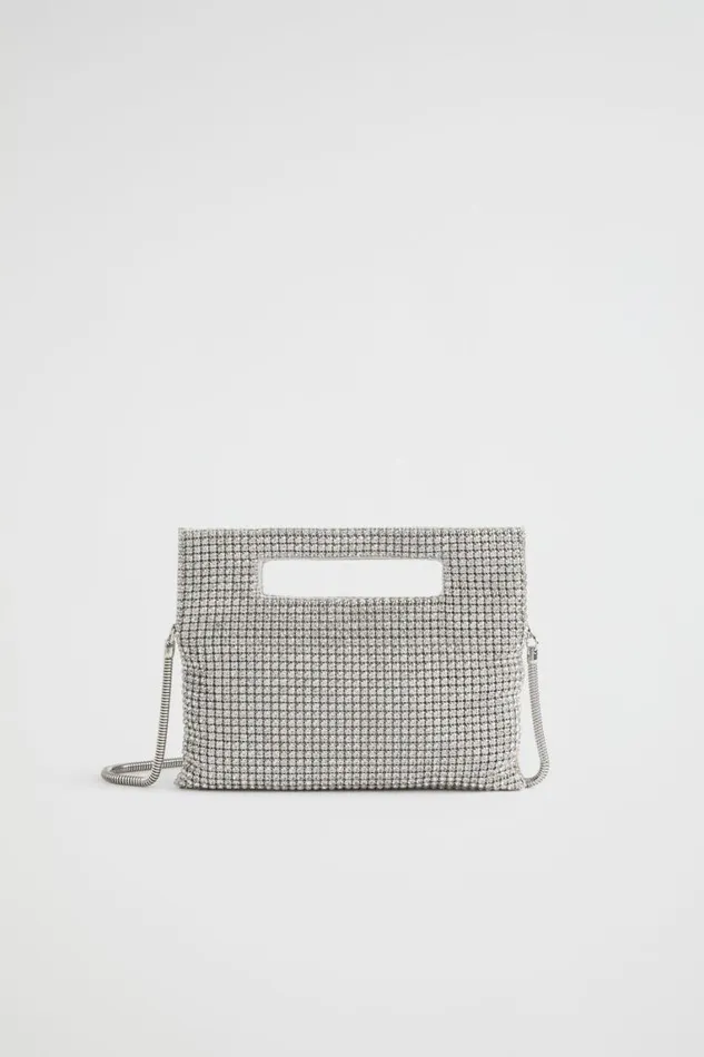 Seed Heritage Clutches and Pouches Embellished Handheld Bag Silver 8211 Woman