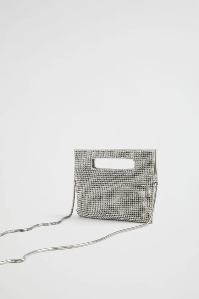Seed Heritage Clutches and Pouches Embellished Handheld Bag Silver 8211 Woman