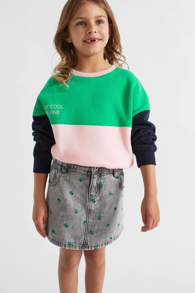 Seed Heritage Denim and Jeans Apple Embroidered Skirt Slate Wash 8211 Girl