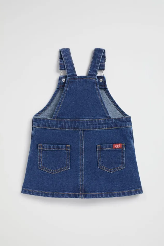 Seed Heritage Denim and Jeans Core Logo Pinafore 8211 Baby