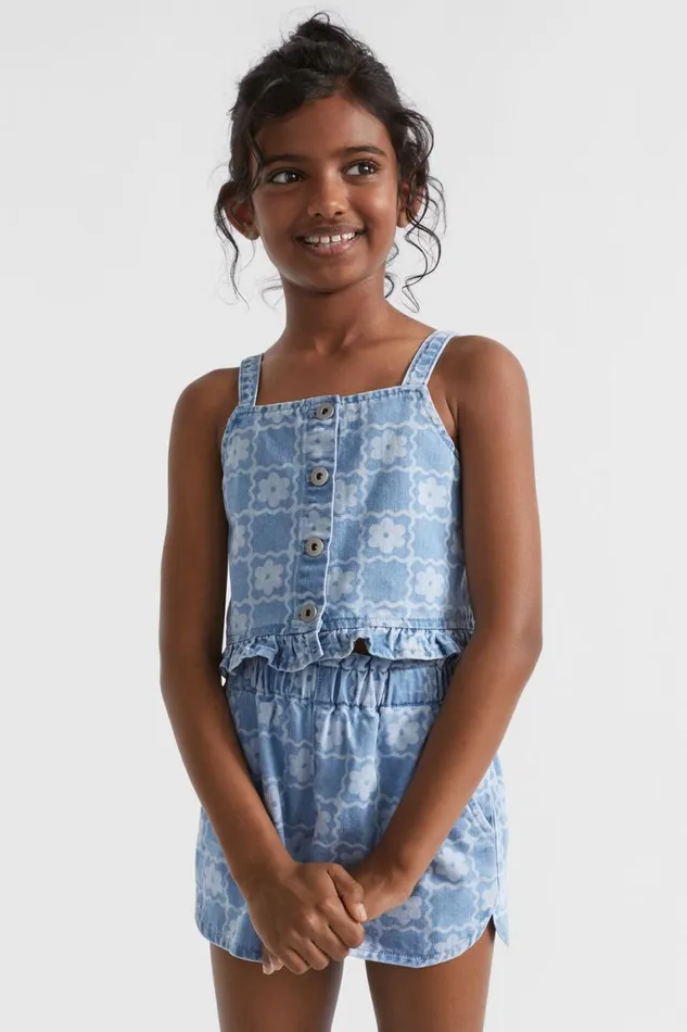 Seed Heritage Denim and Jeans Daisy Check Cami Clean Blue Wash 8211 Girl