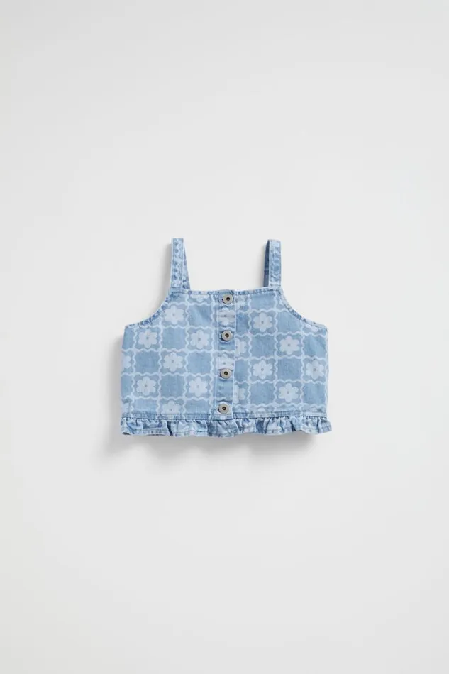 Seed Heritage Denim and Jeans Daisy Check Cami Clean Blue Wash 8211 Girl