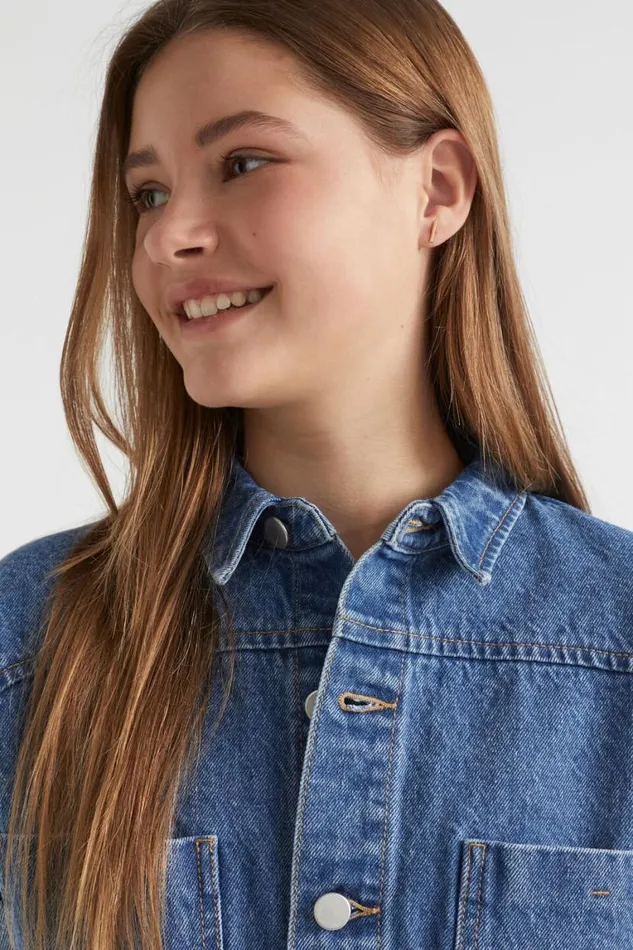 Seed Heritage Denim and Jeans Denim Button Jumpsuit Classic Blue 8211 Teen Girl