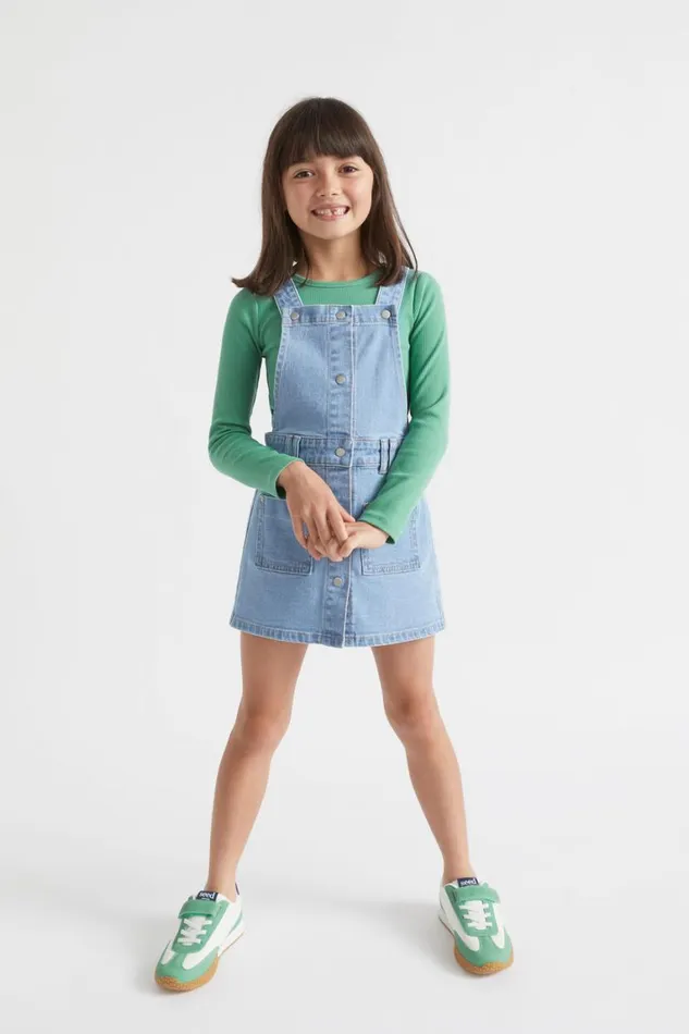 Seed Heritage Denim and Jeans Denim Pinafore Original Indigo 8211 Girl