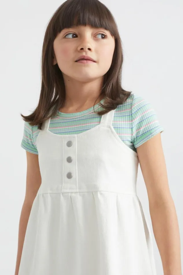 Seed Heritage Denim and Jeans Denim Pinafore Vintage White Wash 8211 Girl