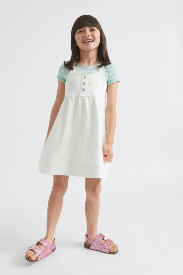 Seed Heritage Denim and Jeans Denim Pinafore Vintage White Wash 8211 Girl
