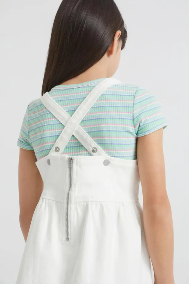Seed Heritage Denim and Jeans Denim Pinafore Vintage White Wash 8211 Girl