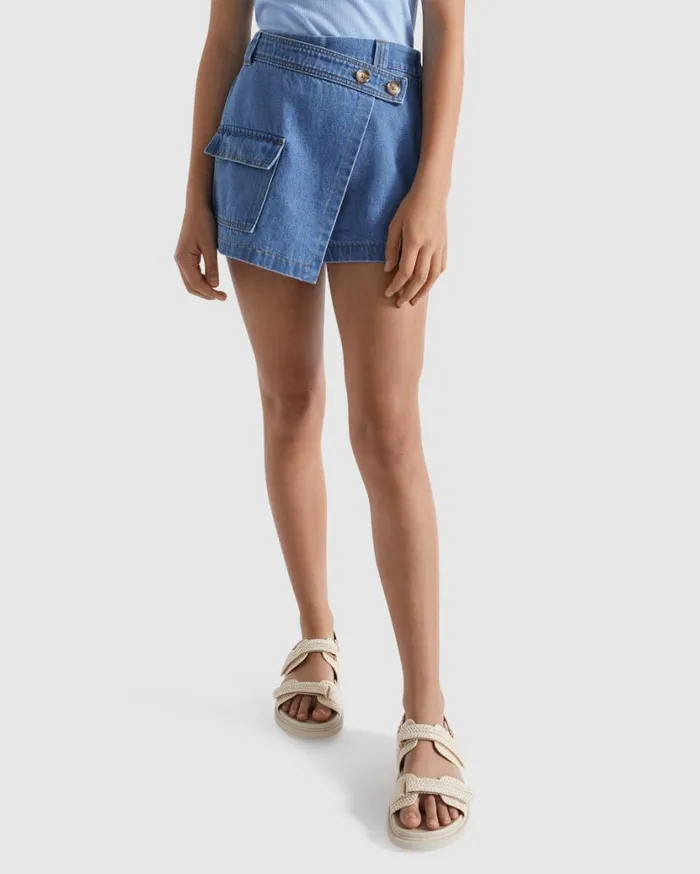 Seed Heritage Denim and Jeans Denim Skort Bright Blue Wash 8211 Teen Girl
