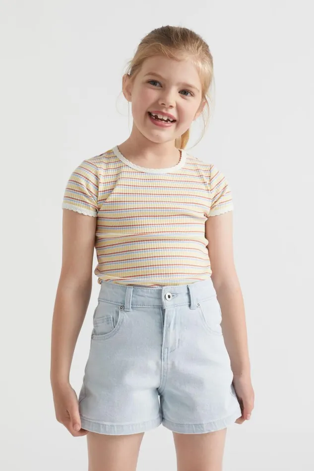 Seed Heritage Denim and Jeans High Rise Denim Short Sun Bleach 8211 Girl