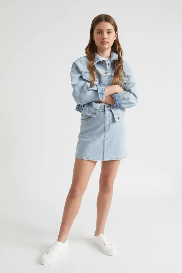 Seed Heritage Denim and Jeans Retro Denim Jacket Bleach Wash 8211 Teen Girl
