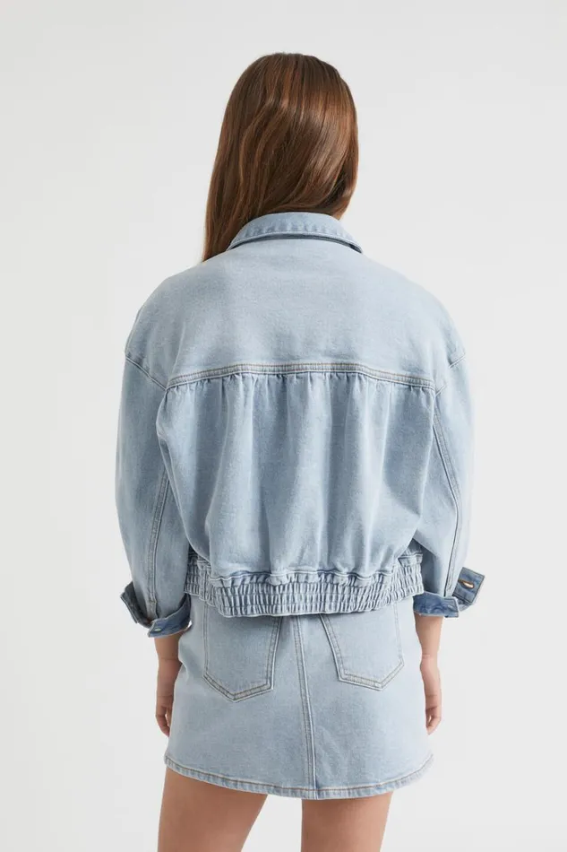 Seed Heritage Denim and Jeans Retro Denim Jacket Bleach Wash 8211 Teen Girl
