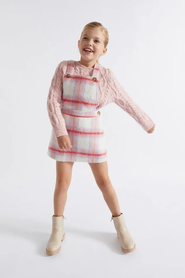 Seed Heritage Dresses Check Pinafore Camelia 8211 Girl