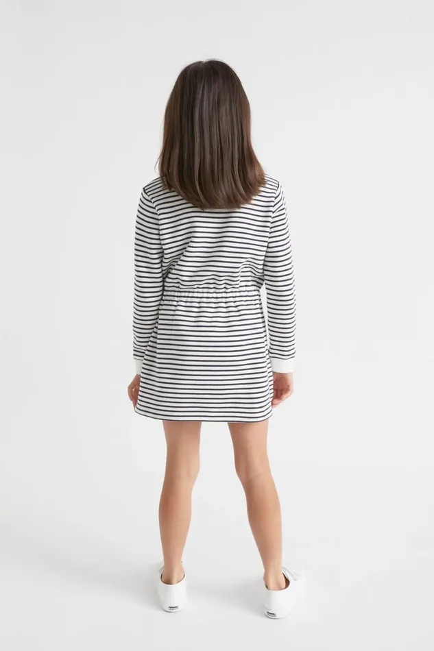 Seed Heritage Dresses Core Logo Dress Midnight Stripe 8211 Girl