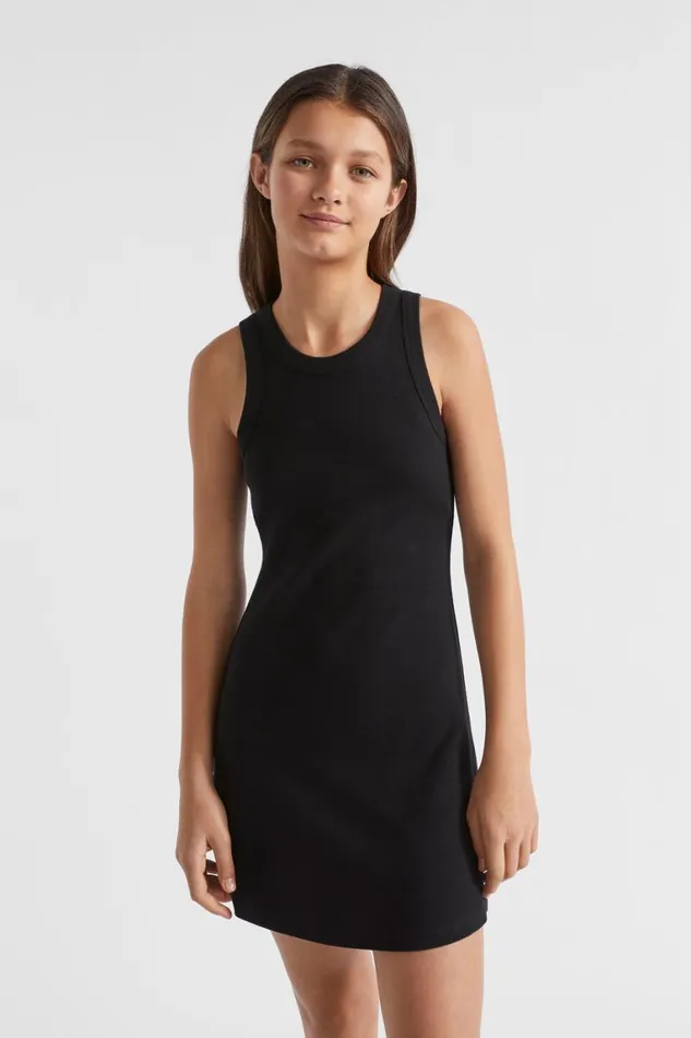 Seed Heritage Dresses Core Rib Tank Dress Black 8211 Teen Girl