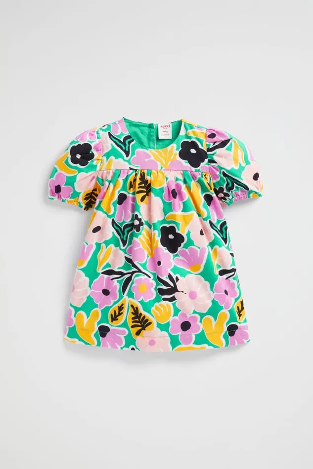 Seed Heritage Dresses Floral Dress Jade Green 8211 Baby