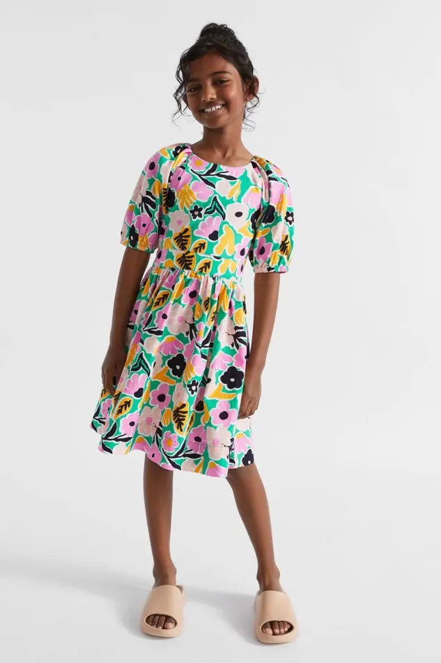 Seed Heritage Dresses Floral Dress Jade Green 8211 Girl