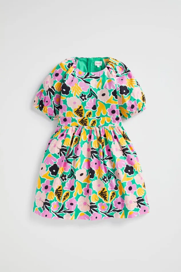 Seed Heritage Dresses Floral Dress Jade Green 8211 Girl