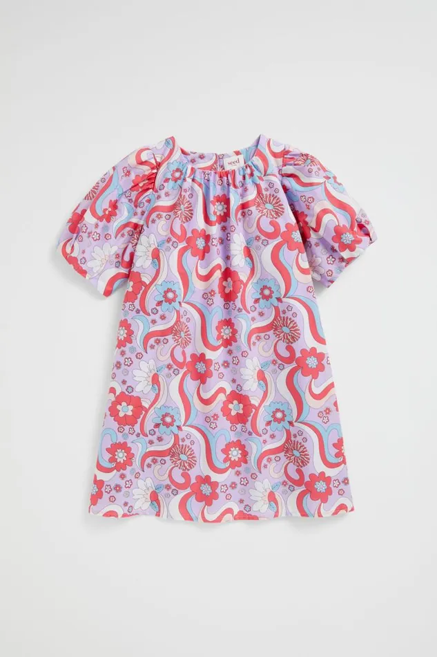 Seed Heritage Dresses Floral Wave Dress Lavender 8211 Girl