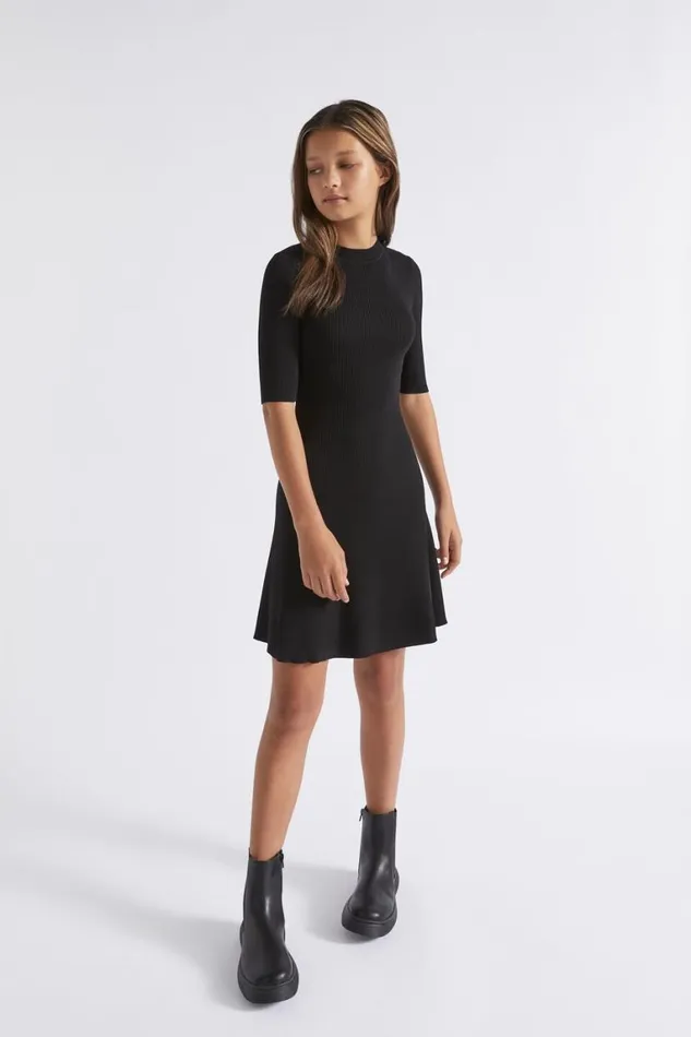 Seed Heritage Dresses Rib Knit Dress Black 8211 Teen Girl
