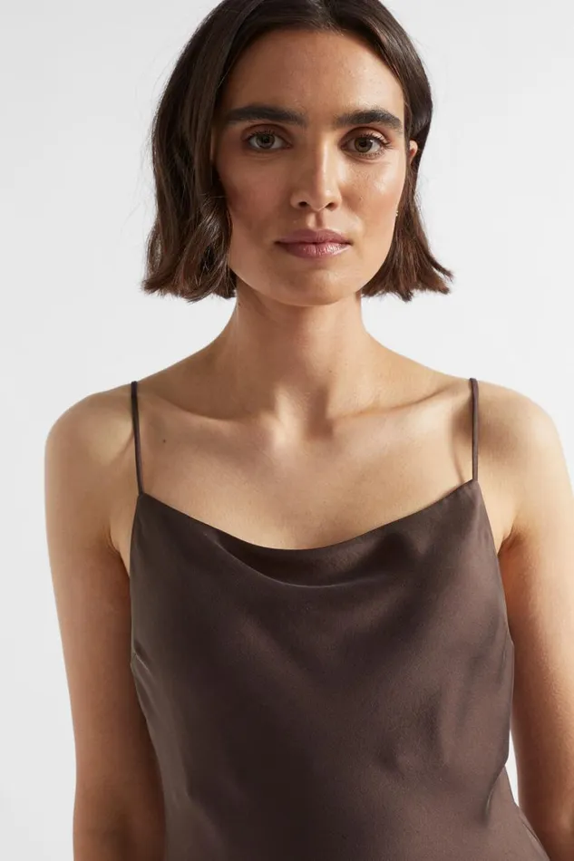 Seed Heritage Dresses Silk Slip Dress Deep Raisin 8211 Woman