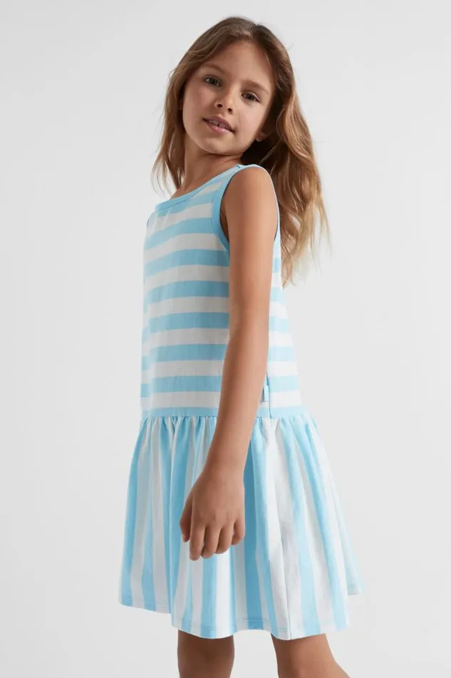Seed Heritage Dresses Stripe Tank Dress Ocean Blue 8211 Girl