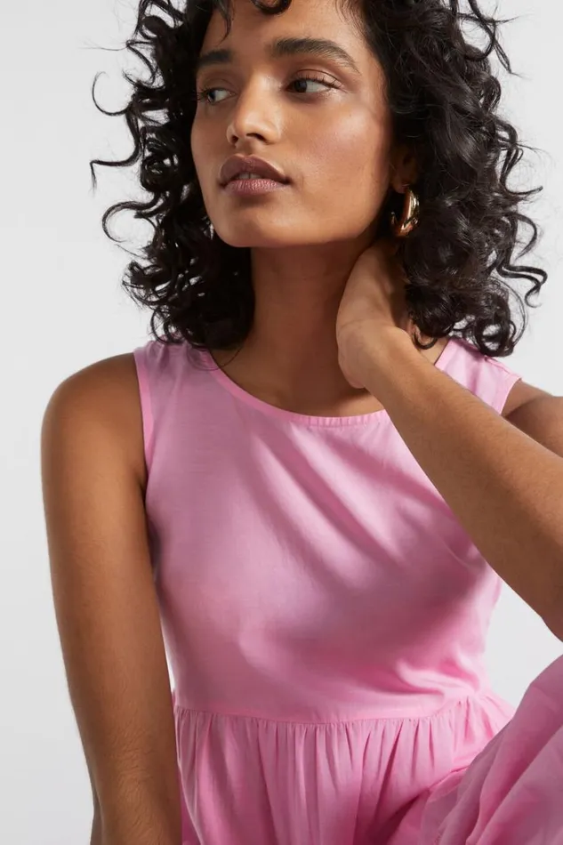 Seed Heritage Dresses Voile Tiered Midi Dress Pink Gin 8211 Woman