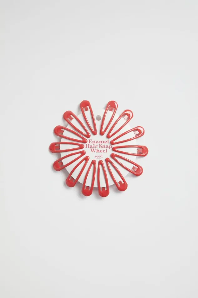Seed Heritage Hair Accessories Enamel Hair Snap Wheel Red 8211 Girl