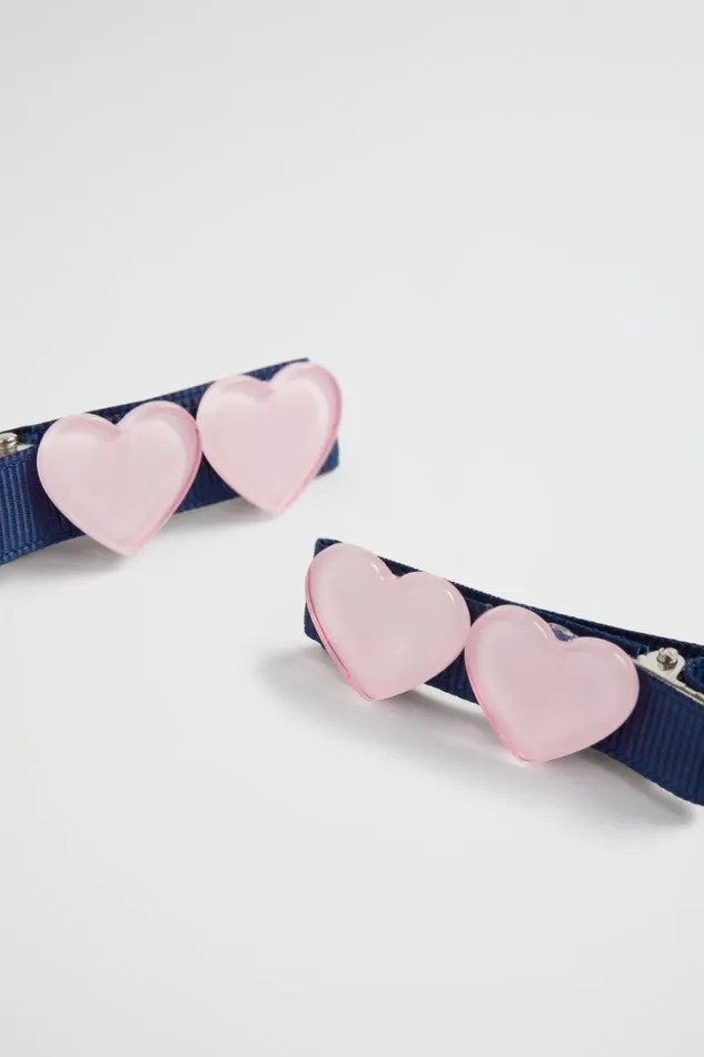 Seed Heritage Hair Accessories Heart Duck Clips Dusty Rose 8211 Girl