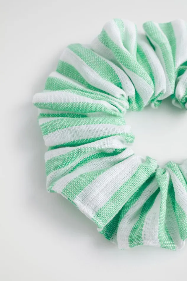 Seed Heritage Hair Accessories Stripe Scrunchie Key Lime Stripe 8211 Woman