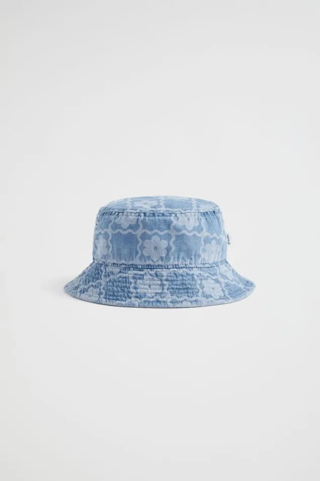 Seed Heritage Hats and Caps Daisy Check Sun Hat Clean Blue Wash 8211 Baby