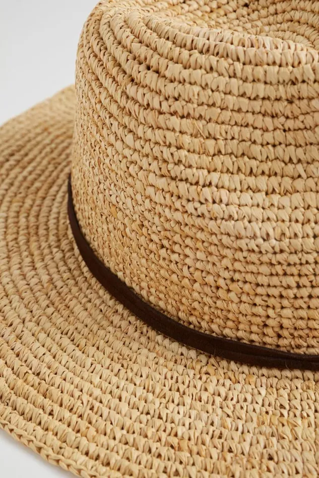 Seed Heritage Hats and Gloves Raffia Fedora Deep Raisin 8211 Woman
