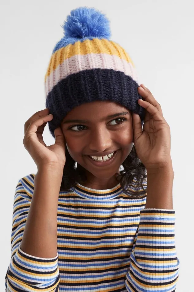 Seed Heritage Hats Beanies and Caps Colour Block Beanie Multi 8211 Girl