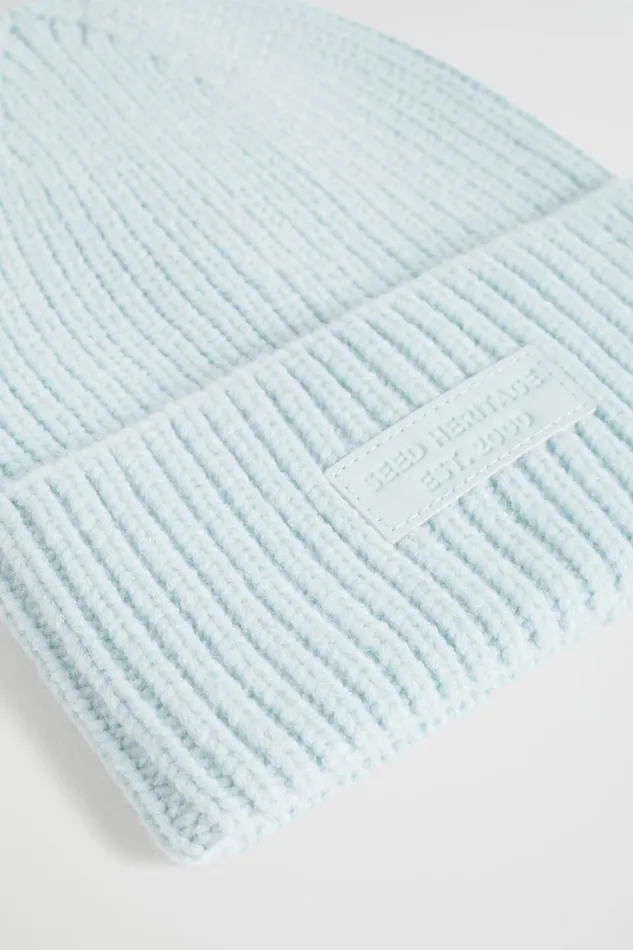 Seed Heritage Hats Beanies and Caps Heritage Rib Beanie Ice Blue 8211 Girl