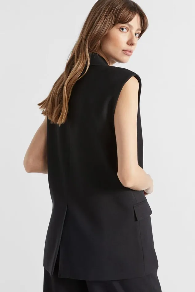 Seed Heritage Jackets and Vests Mid Length Vest Black 8211 Woman