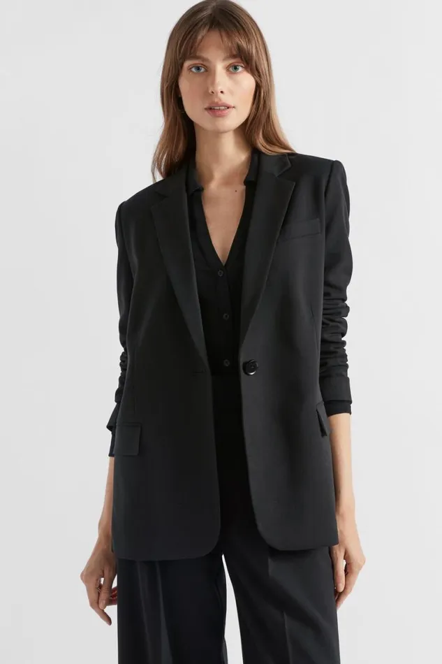 Seed Heritage Jackets and Vests Relaxed Boyfriend Blazer Black 8211 Woman