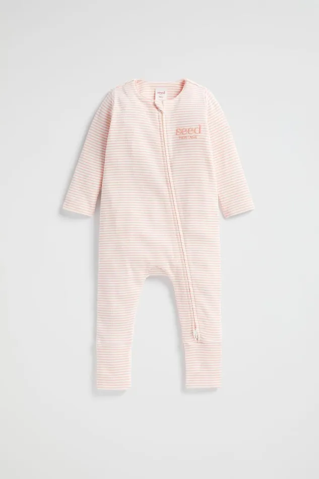 Seed Heritage Jumpsuits and Overalls Core Logo Zipsuit Bright Peach 8211 Newborn Seed Heritage Jumpsuits and Overalls Core Logo Zipsuit Bright Peach 8211 Newborn