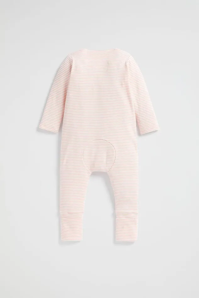 Seed Heritage Jumpsuits and Overalls Core Logo Zipsuit Bright Peach 8211 Newborn