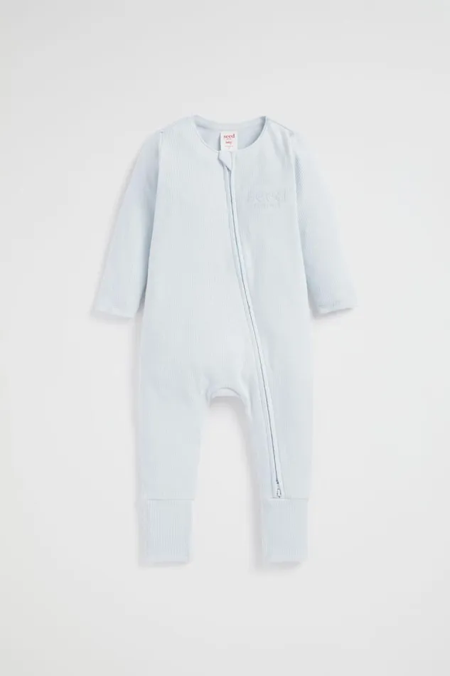 Seed Heritage Jumpsuits and Overalls Core Logo Zipsuit Ice Blue 8211 Newborn Seed Heritage Jumpsuits and Overalls Core Logo Zipsuit Ice Blue 8211 Newborn