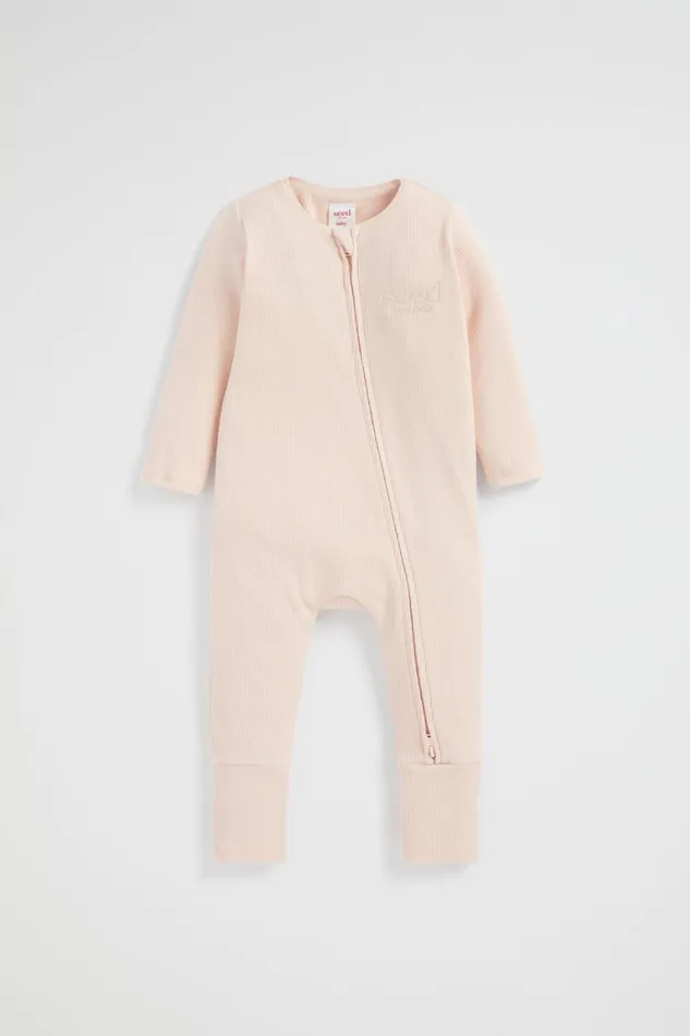Seed Heritage Jumpsuits and Overalls Core Logo Zipsuit Rosewater 8211 Newborn Seed Heritage Jumpsuits and Overalls Core Logo Zipsuit Rosewater 8211 Newborn