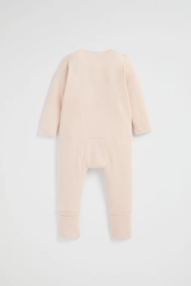 Seed Heritage Jumpsuits and Overalls Core Logo Zipsuit Rosewater 8211 Newborn