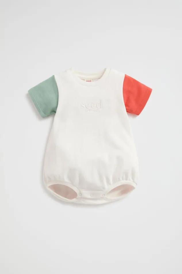 Seed Heritage Jumpsuits and Overalls Spliced Tee Romper Multi 8211 Newborn