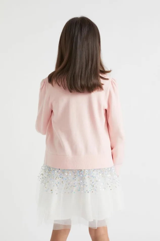 Seed Heritage Knitwear and Sweaters Classic Cardigan Dusty Rose 8211 Girl