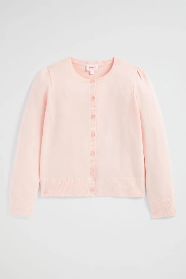 Seed Heritage Knitwear and Sweaters Classic Cardigan Dusty Rose 8211 Girl