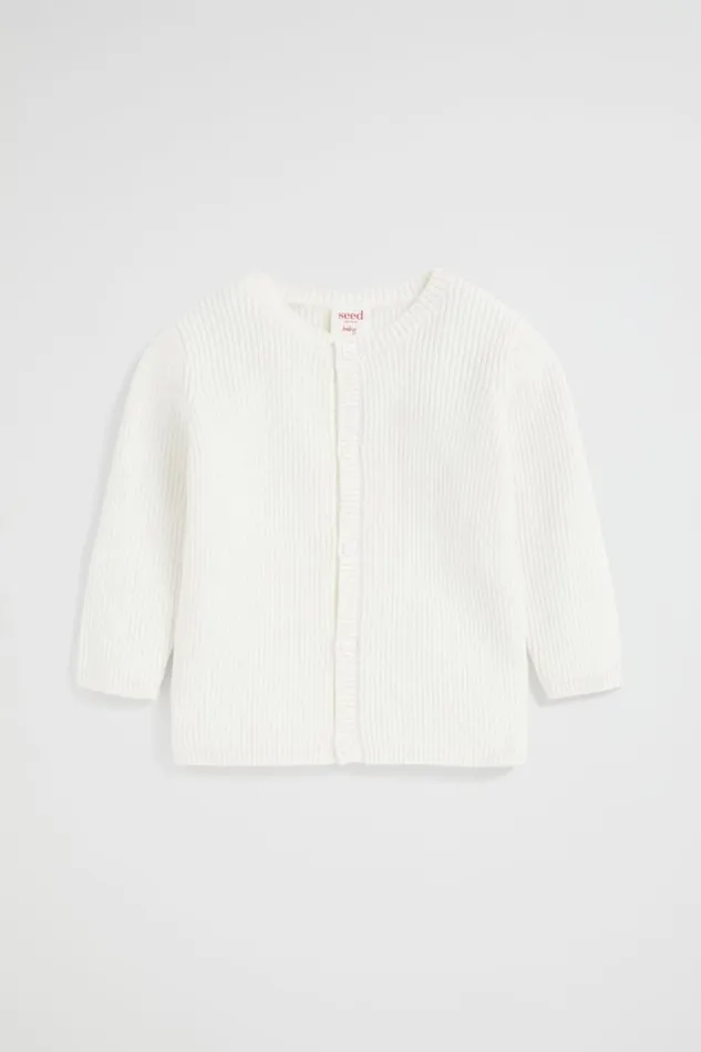 Seed Heritage Knitwear and Sweaters Core Knitted Cardigan Nb Canvas 8211 Newborn Seed Heritage Knitwear and Sweaters Core Knitted Cardigan Nb Canvas 8211 Newborn
